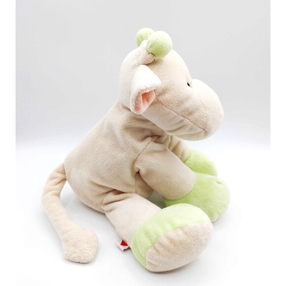 Dakin Baby Giraffe Cream Pale Green Plush Bean Bag 9" Stuffed Sewn Eyes Soft Toy - Picture 2 of 5